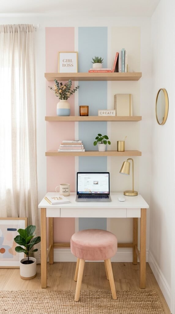 10 Unique Bookshelf Inspirations Ideas to Wow Your Space 4 Girl boss nook with shelves 202605151228