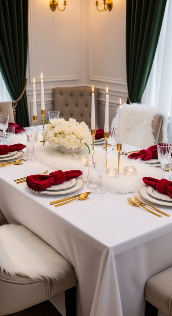 8 Red and White Christmas Table Decor Ideas for Your Look 8 Whisk 28353478349876e822f474257da24804dr