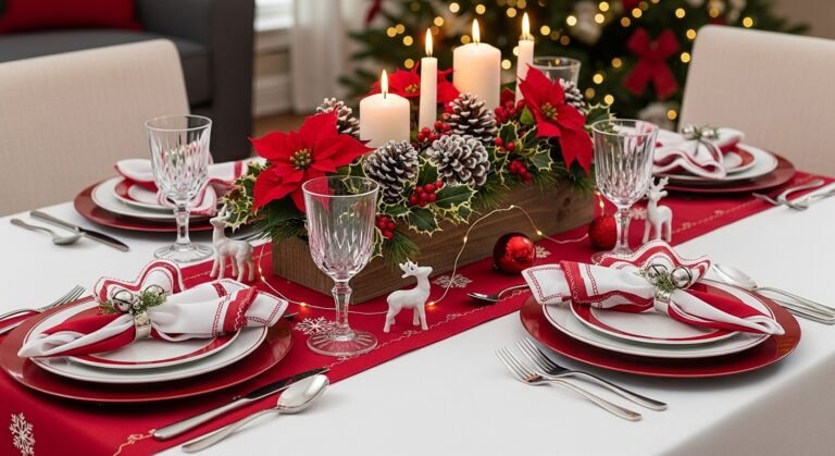 8 Red and White Christmas Table Decor Ideas for Your Look