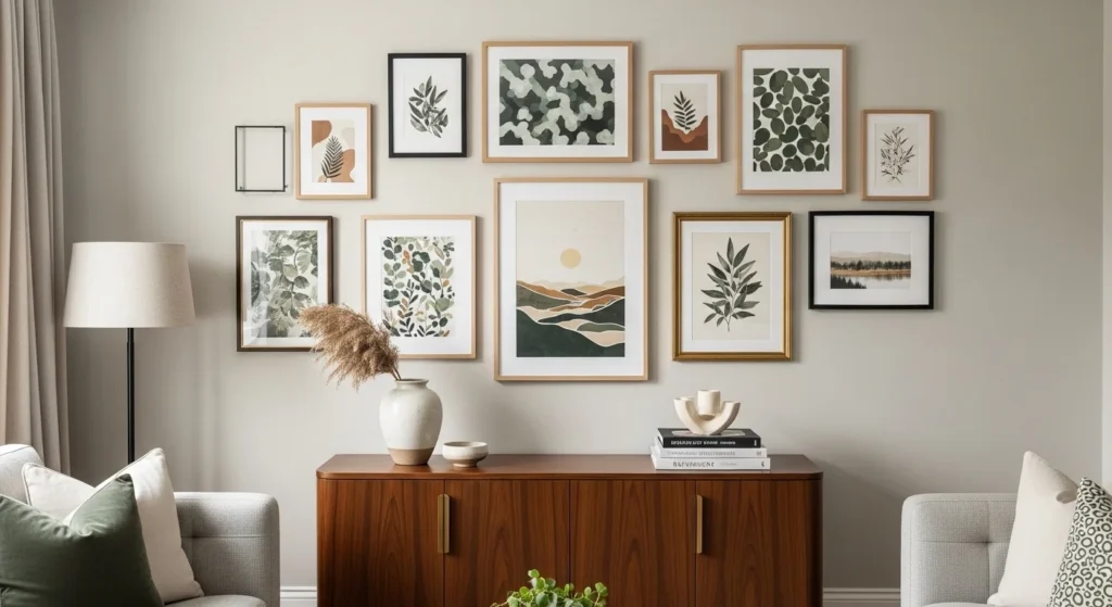 How to Create a Gallery Wall in Your Living Room 3 how to create a gallery wall in your living room 2