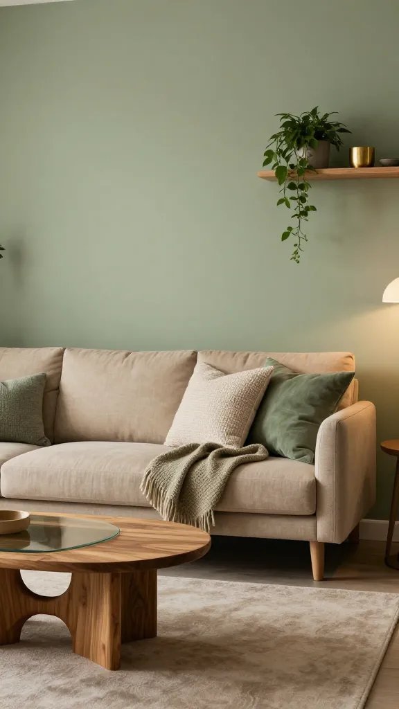 11 Green Wall Living Room Ideas for a Lush Vibe 2 Item 1