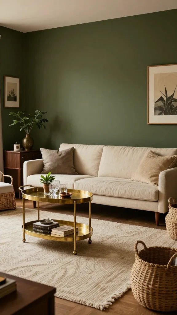 11 Green Wall Living Room Ideas for a Lush Vibe 8 Item 7