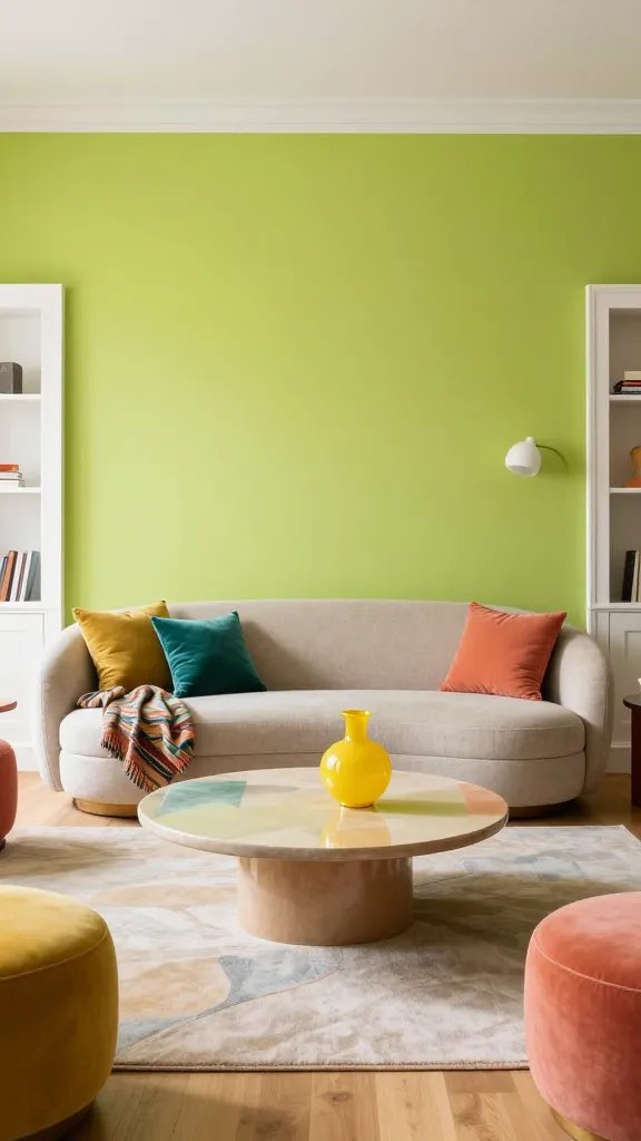 11 Green Wall Living Room Ideas for a Lush Vibe 9 Item 8