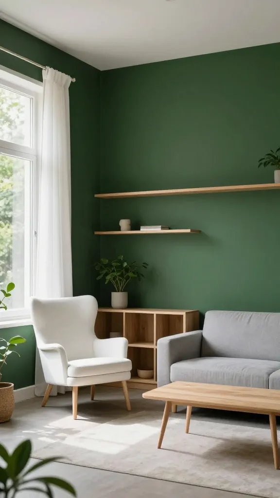 11 Green Wall Living Room Ideas for a Lush Vibe 10 Item 9