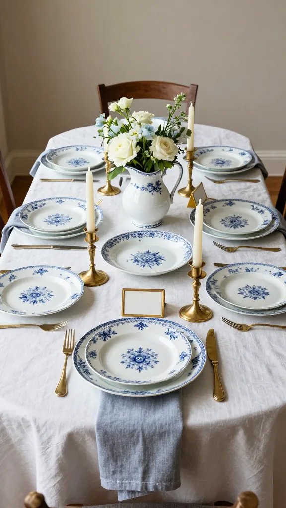 9 Blue and White Thanksgiving Tablescapes Ideas: Stunningly Fresh Tableside Wins 6 Item 5