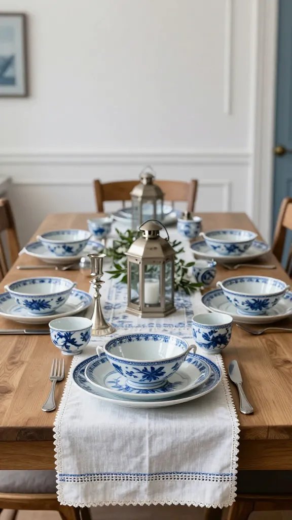 9 Blue and White Thanksgiving Tablescapes Ideas: Stunningly Fresh Tableside Wins 10 Item 9