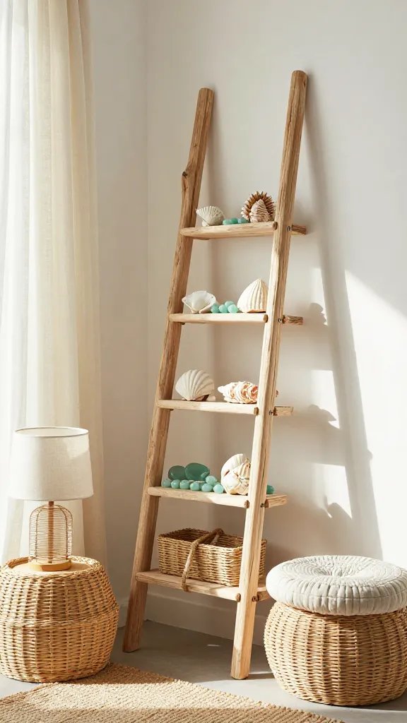 11 Ladder Bookshelf Styling Ideas: Chic Ladder Decor Hacks 4 Item 3