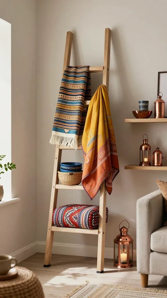 11 Ladder Bookshelf Styling Ideas: Chic Ladder Decor Hacks 8 Item 7