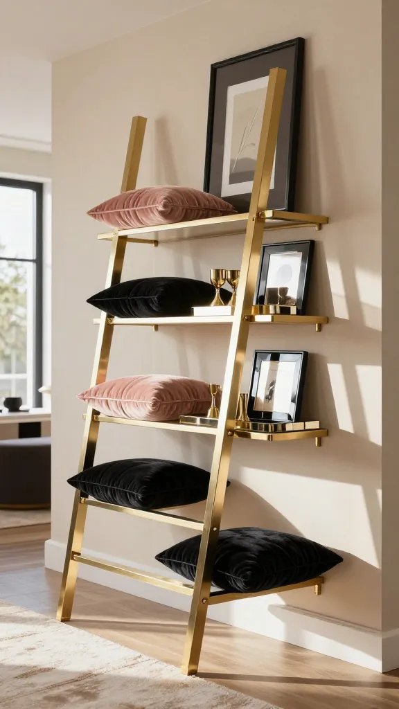 11 Ladder Bookshelf Styling Ideas: Chic Ladder Decor Hacks 11 Item 10