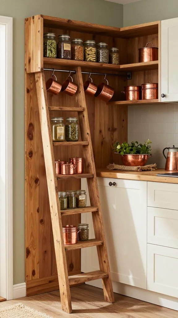 11 Ladder Bookshelf Styling Ideas: Chic Ladder Decor Hacks 12 Item 11