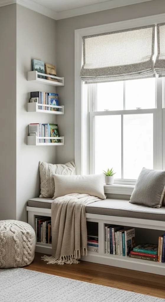 15 Living Room Window Nook Ideas for a Cozy and Stylish Space 4 1. Cozy Reading Corner Nook