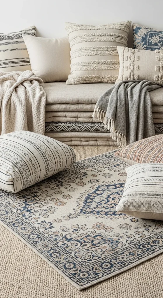 15 Boho Chic Interior Ideas to Create a Warm and Soulful Home 4 1. Layered Textiles That Instantly Define a Boho Chic Interior 1