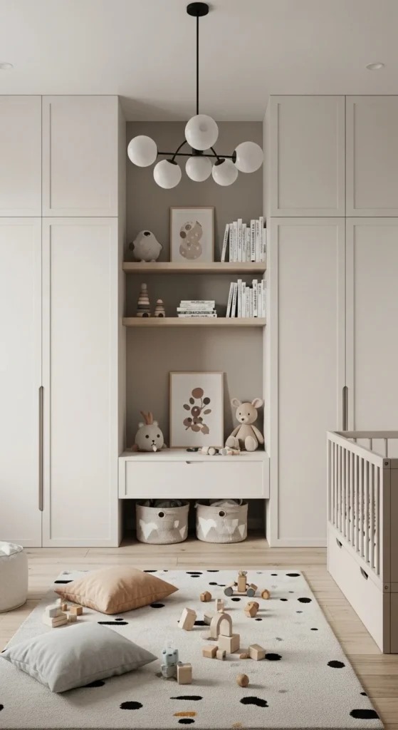 13 Kids' Room Interior Design Ideas That Inspire Creativity and Comfort 4 1. Minimalist Kids Room Interior Design for a Calm and Organized Space