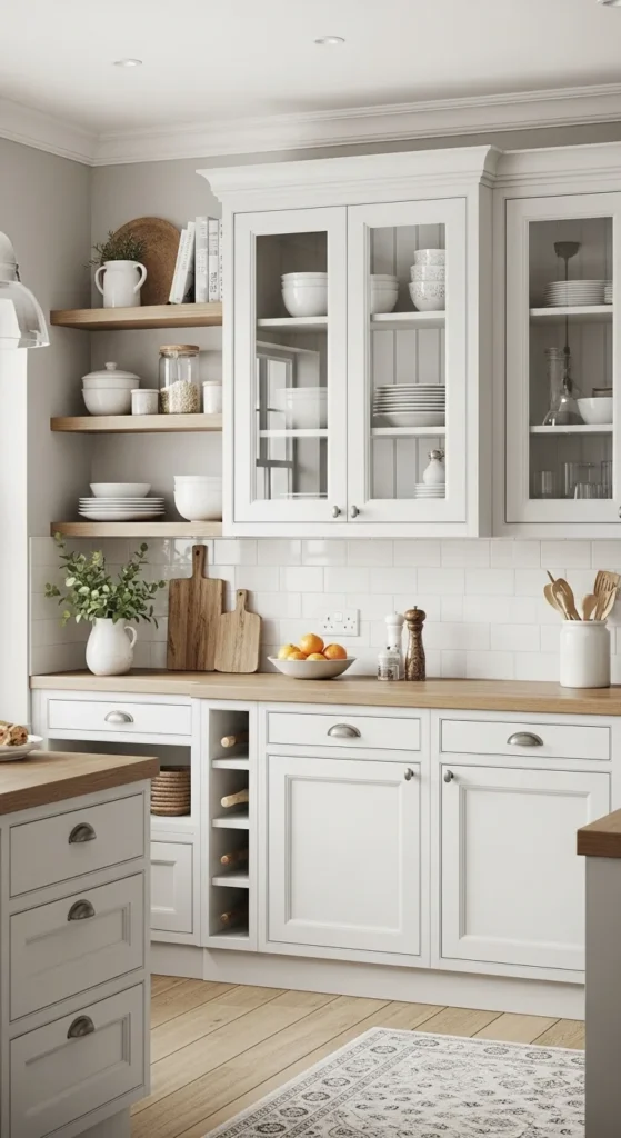 15 Modern Farmhouse Kitchen Ideas for Cozy Stylish Space 4 1. White Shaker Cabinets for a Clean Timeless Look