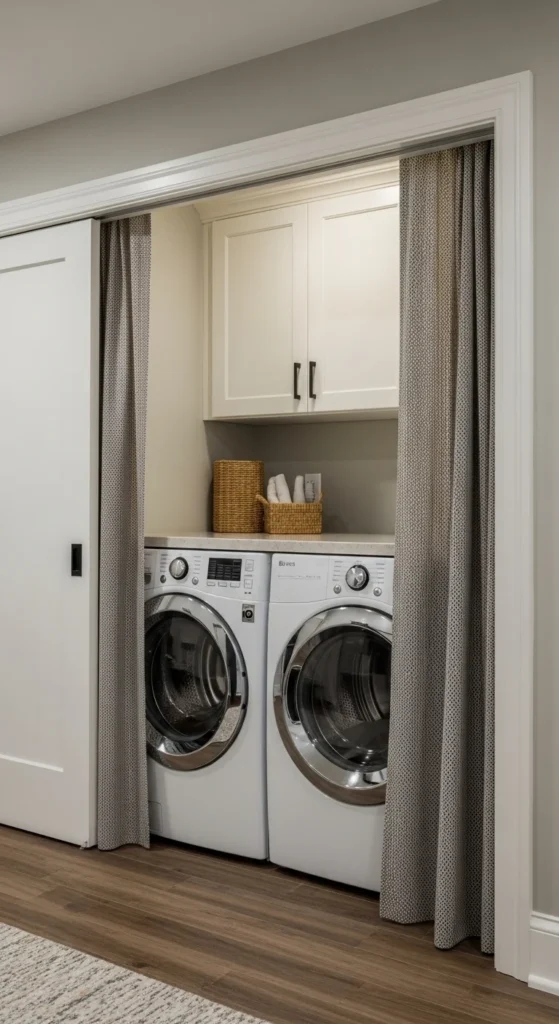 19 Basement Laundry Room Ideas to Maximize Space Storage Pro 13 10. Hidden Basement Laundry Room Concept