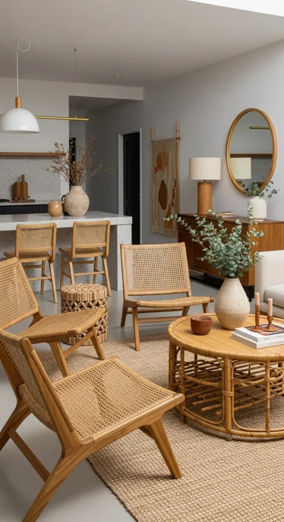 17 Embracing 70s Interior Design Ideas in Modern Homes 13 10. earthy Natural Materials