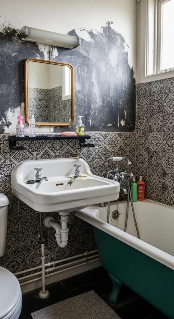 15 Punk Bathroom Ideas: Transform Your Space with Rebellion 13 11. Vintage or Recycled Fixtures