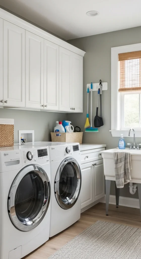 13 Top Load Washer Laundry Room Ideas for a Stylish and Functional Space 15 12. Create a Multi Purpose Laundry and Utility Area