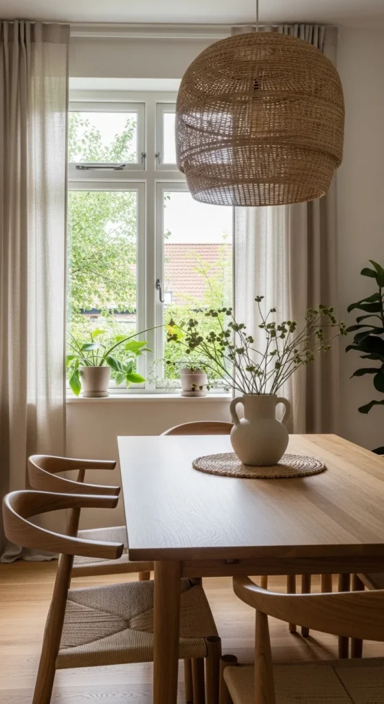 19 Organic Dining Room Ideas for Calm Nature Inspired Space Ideas 15 12. Create a Window Focused Dining Layout