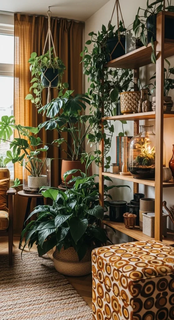 15 Creative 70s Interior Design Retro Look Ideas for Stylish Living Spaces 15 12. Indoor Plants and Greenery