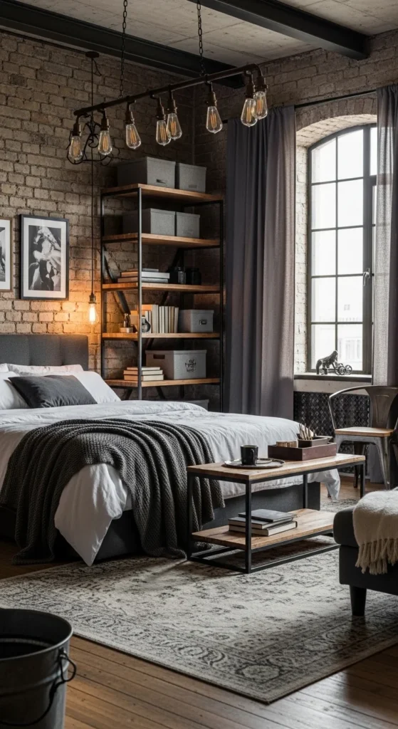 13 Dreamy Bedroom Ideas for a Serene and Stylish Retreat 15 12. Industrial Chic Bedroom