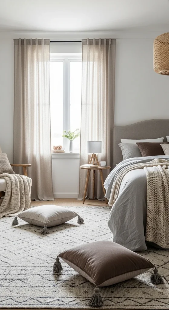 17 Feng Shui Bedroom Layout Ideas for a Harmonious Home 15 12. Introduce Soft Layered Textures