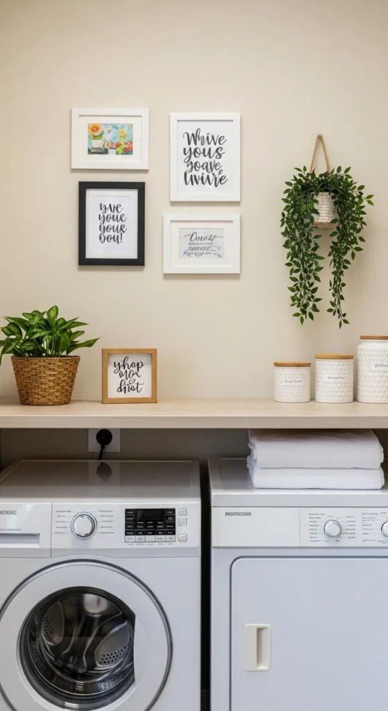 13 Top Load Washer Laundry Room Ideas for a Stylish and Functional Space 16 13. Add Personal Decorative Touches