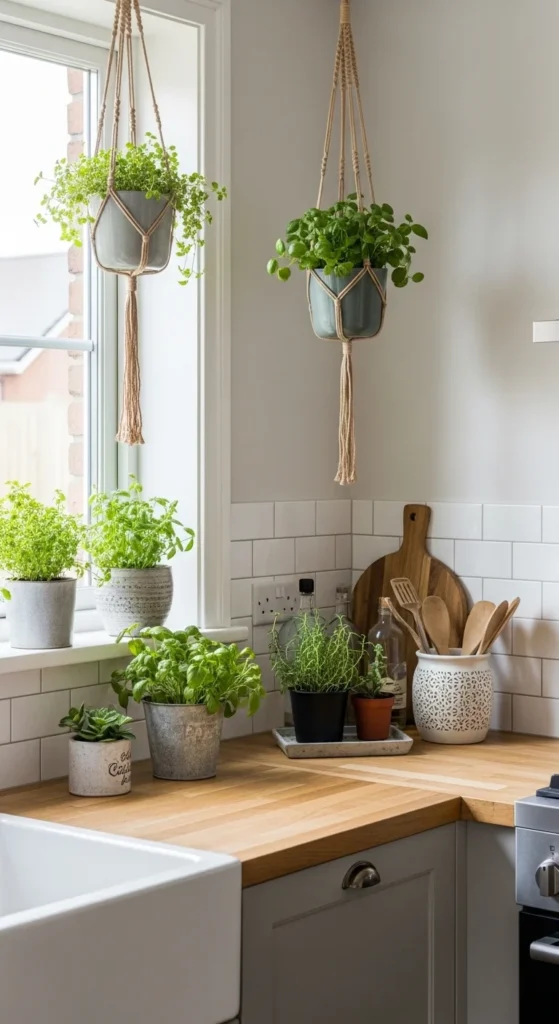 15 Modern Farmhouse Kitchen Ideas for Cozy Stylish Space 16 13. Incorporating Greenery for Freshness