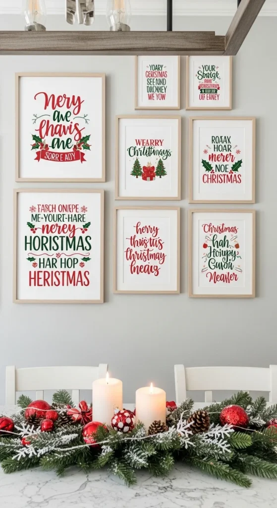 13 Christmas Kitchen decorations Ideas for a Festive Home 16 13. Seasonal Wall Art and Prints