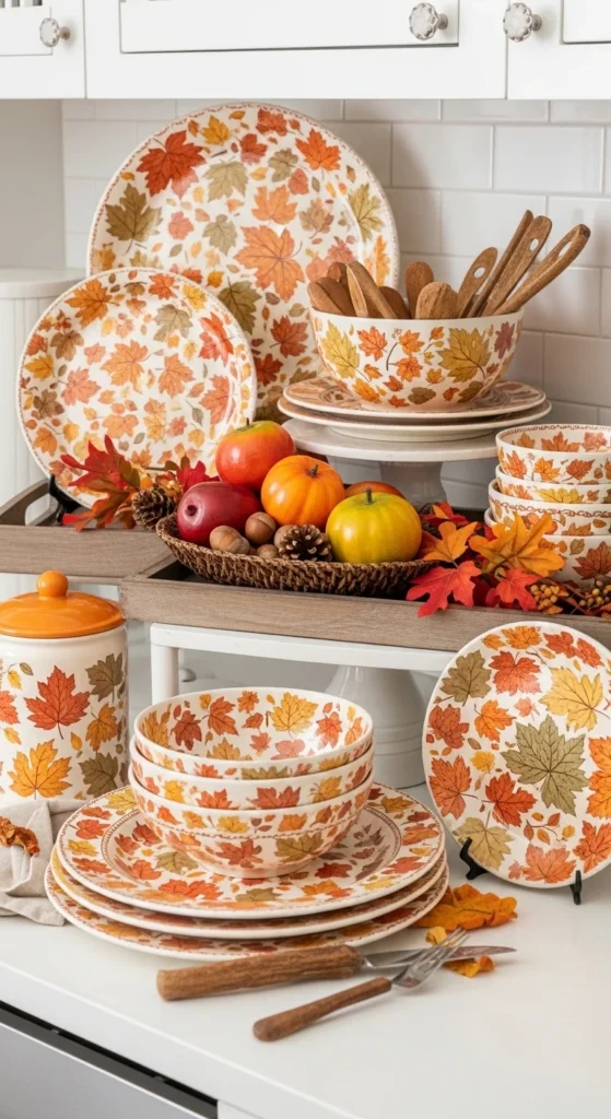17 Stunning Thanksgiving Kitchen Decor Ideas for a Cozy Holiday Look 16 13. Statement Serving Dishes