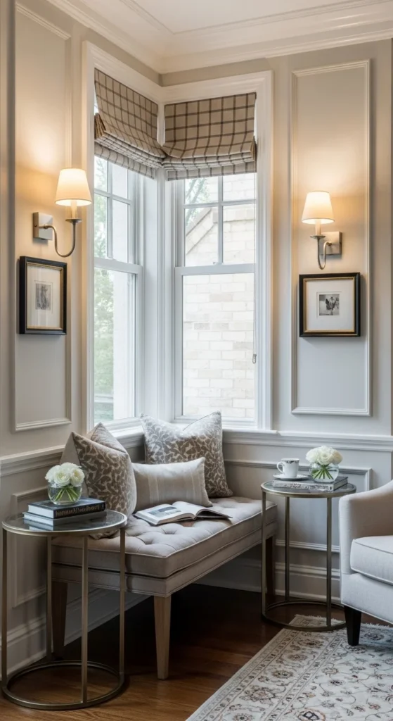 15 Living Room Window Nook Ideas for a Cozy and Stylish Space 17 14. Elegant Corner Window Nook