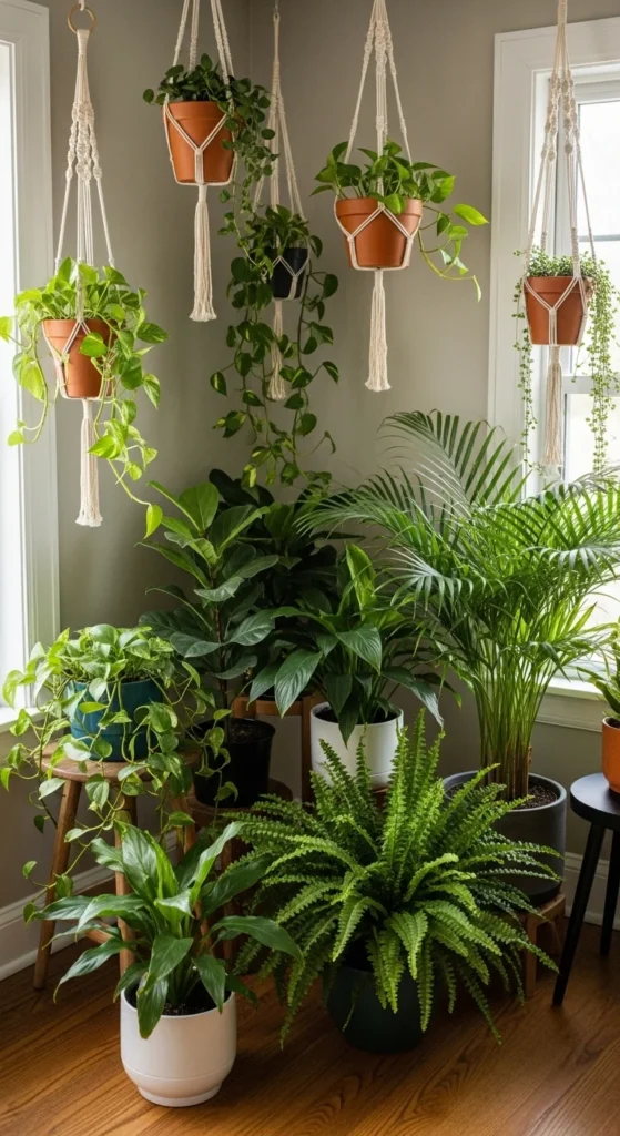17 Embracing 70s Interior Design Ideas in Modern Homes 17 14. Indoor Plants and Green Corners