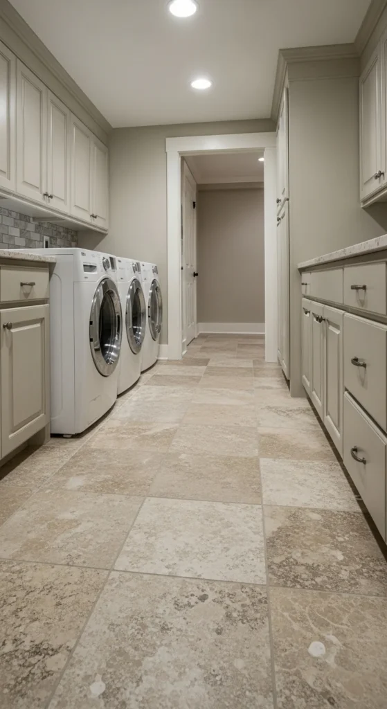 19 Basement Laundry Room Ideas to Maximize Space Storage Pro 18 15. Basement Laundry Room With Tile Flooring