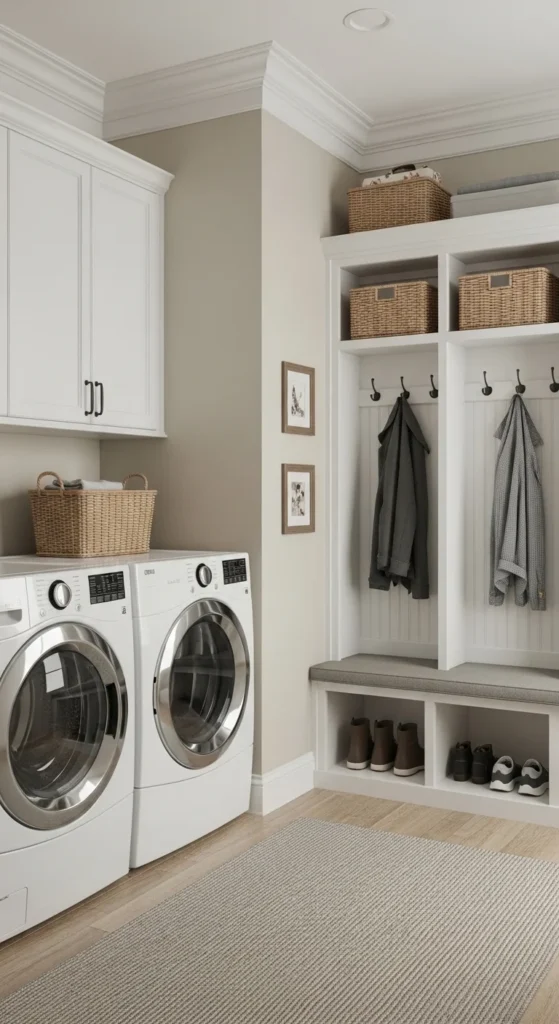 15 Laundry Room Top Loader Layout Ideas for Efficiency Boost 18 15. Combined Laundry and Mudroom Layout