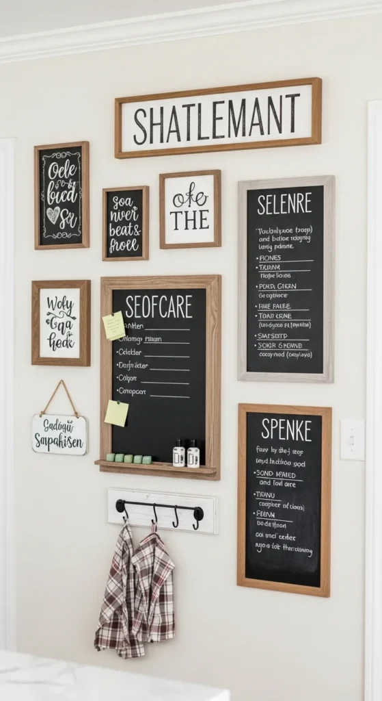 15 Modern Farmhouse Kitchen Ideas for Cozy Stylish Space 18 15. Statement Wall Art or Chalkboards