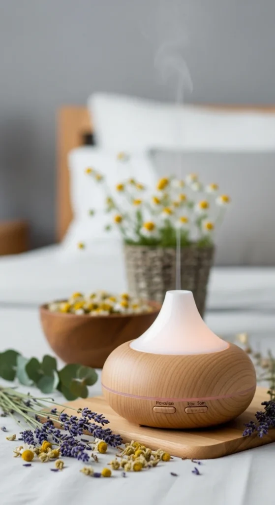 19 Natural Bedroom Oasis Ideas for a Calm Sleep Sanctuary 18 15. Use Calming Natural Scents to Enhance the Bedroom Oasis