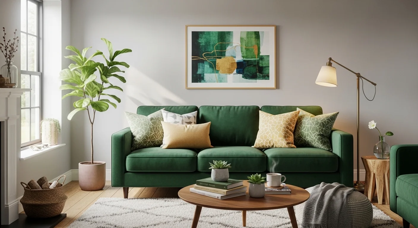 17 Green Couch Living Room Ideas for a Fresh and Vibrant Home