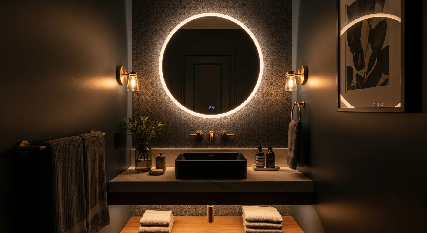 17 Stunning Moody Powder Bathroom Ideas for Small Spaces