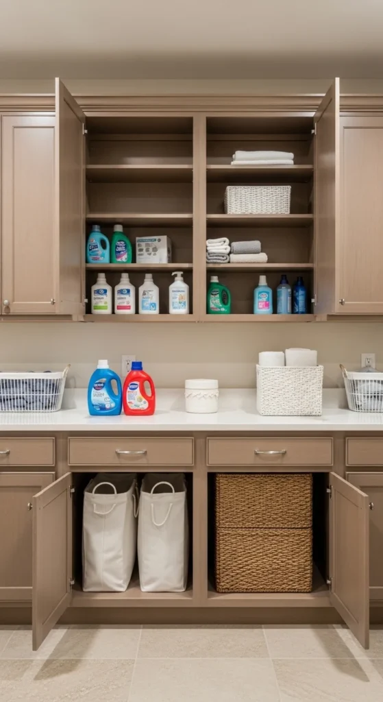 19 Basement Laundry Room Ideas to Maximize Space Storage Pro 21 18. Basement Laundry Room With Custom Cabinets