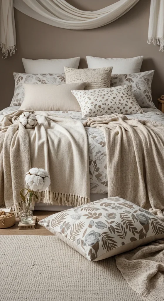 19 Natural Bedroom Oasis Ideas for a Calm Sleep Sanctuary 21 18. Incorporate Soft Nature Inspired Textiles