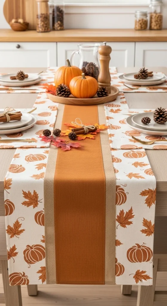 17 Stunning Thanksgiving Kitchen Decor Ideas for a Cozy Holiday Look 5 2. Festive Table Runners and Mats