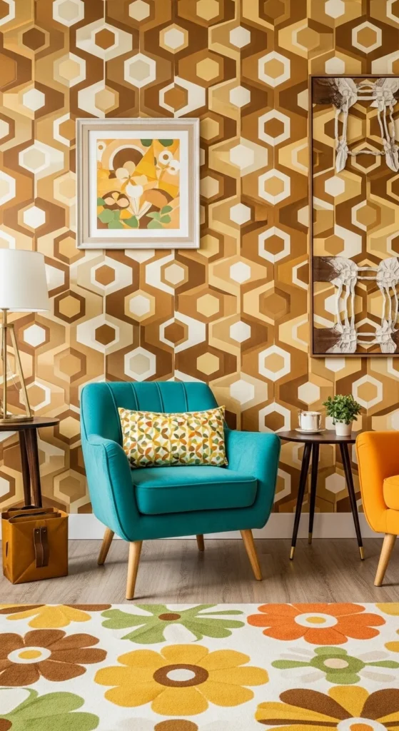 17 Embracing 70s Interior Design Ideas in Modern Homes 5 2. Iconic Geometric Patterns