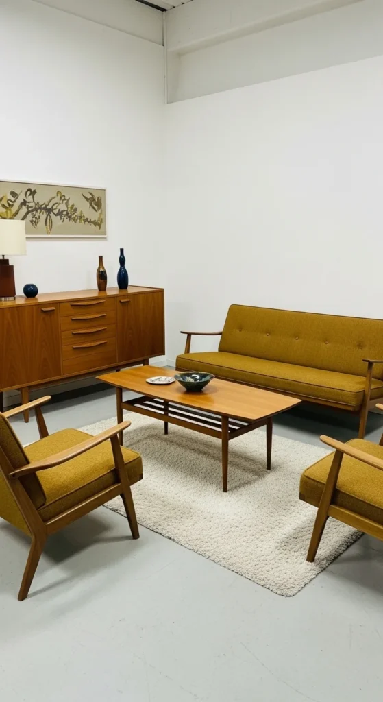 13 Timeless 1950s Interior Design Ideas to Bring Retro Charm Into Your Home 6 3. Mid Century Modern Furniture With Clean Lines