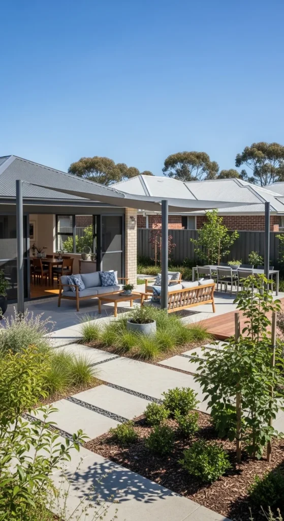 13 Modern Australian Garden Ideas for a Stylish and Low-Maintenance Outdoor Space 6 3. Modern Australian Garden with Outdoor Living Area