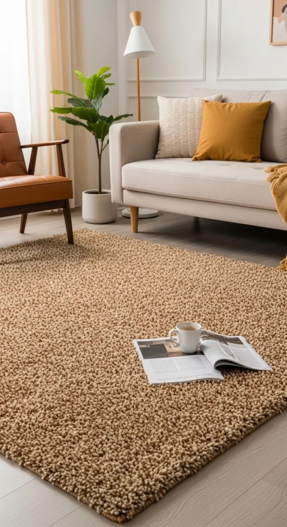 17 Embracing 70s Interior Design Ideas in Modern Homes 6 3. Plush Shag Carpets and Rugs