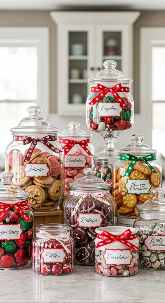 13 Christmas Kitchen decorations Ideas for a Festive Home 7 4 . Decorative Jars and Canisters