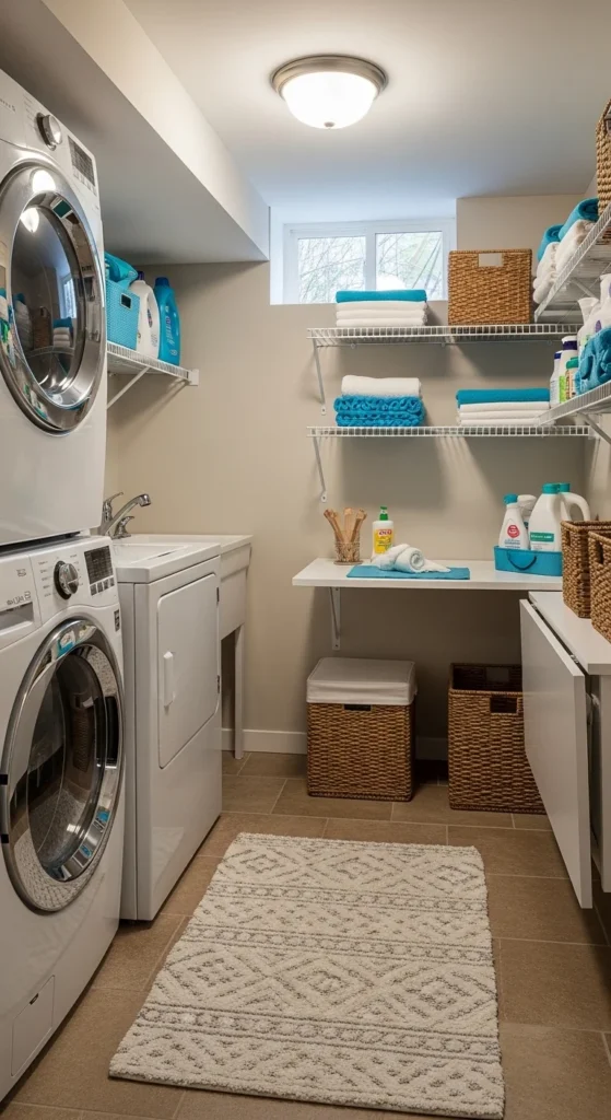 19 Basement Laundry Room Ideas to Maximize Space Storage Pro 7 4. Compact Basement Laundry Room for Small Spaces