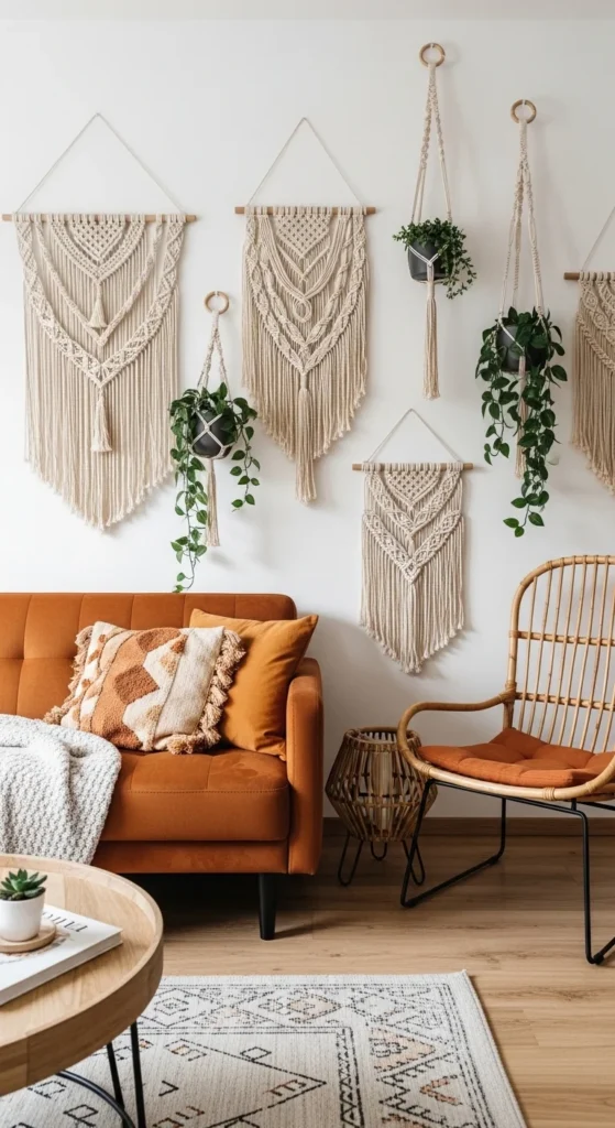 15 Creative 70s Interior Design Retro Look Ideas for Stylish Living Spaces 7 4. Macrame Wall Hangings