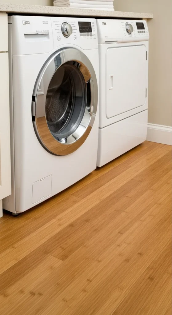 15 Laundry Room Flooring Ideas: Stylish, Durable & Practical 10 7. Bamboo Flooring