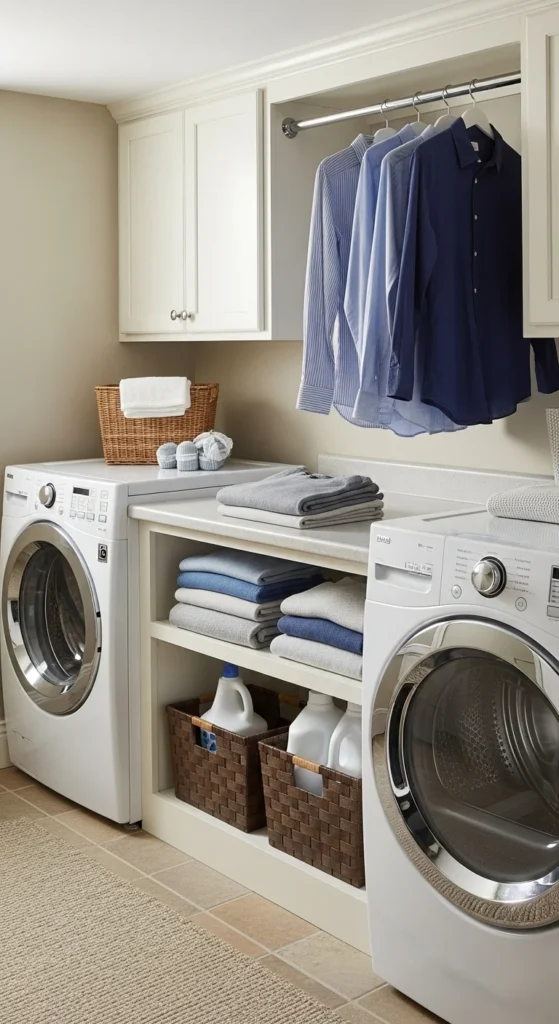 19 Basement Laundry Room Ideas to Maximize Space Storage Pro 10 7. Basement Laundry Room With Folding Station